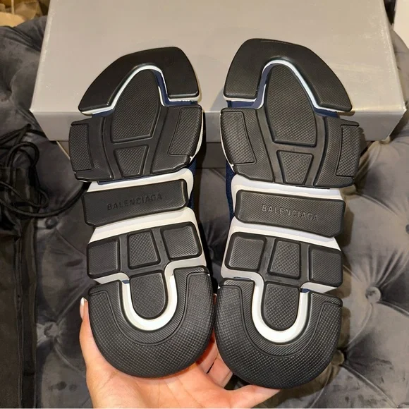 New Size 42 Balenciaga Speed 2.0 Sneakers Navy Blue - Picture 5 of 6